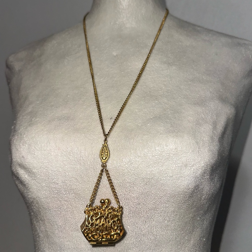 Vtg Mad Money Locket Necklace - Picture 9 of 11
